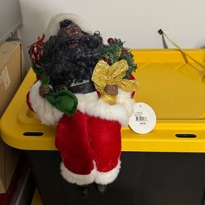 2 Festive Santa Claus Figurine with Red Suit